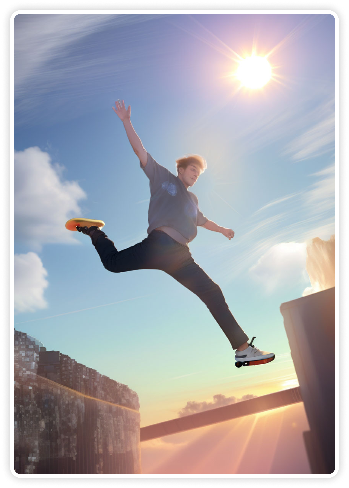 AI Image transformation - Sunset